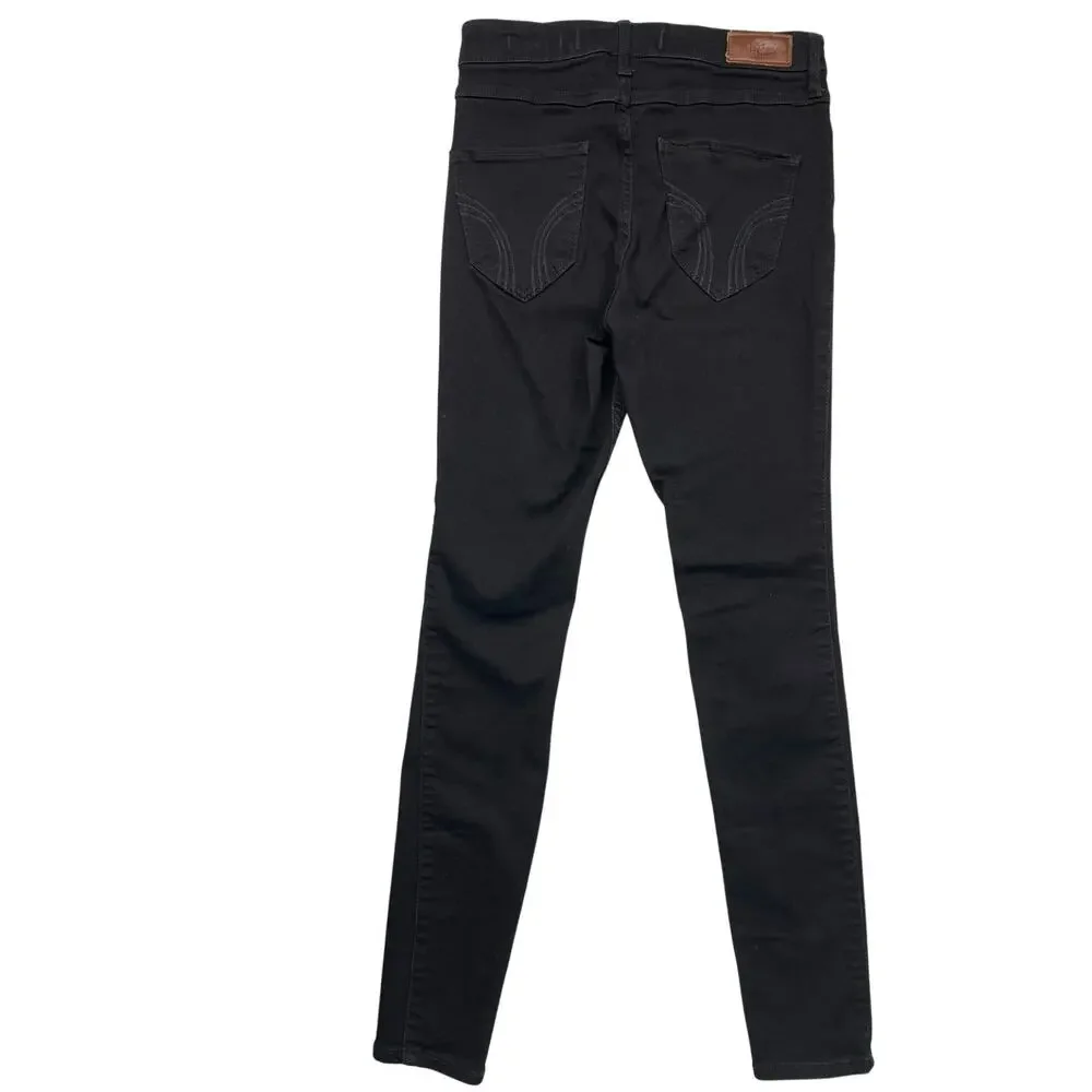 EUC - Hollister Black Super Skinny High-Rise Denim Jeans